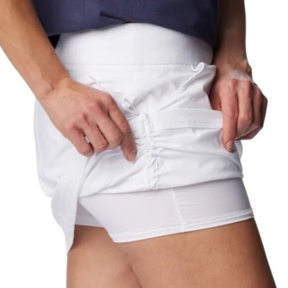 COLUMBIA Marina Bay Skort Womens Large White Omni Shade Pull On Skirt Shorts NWT - Picture 5 of 16